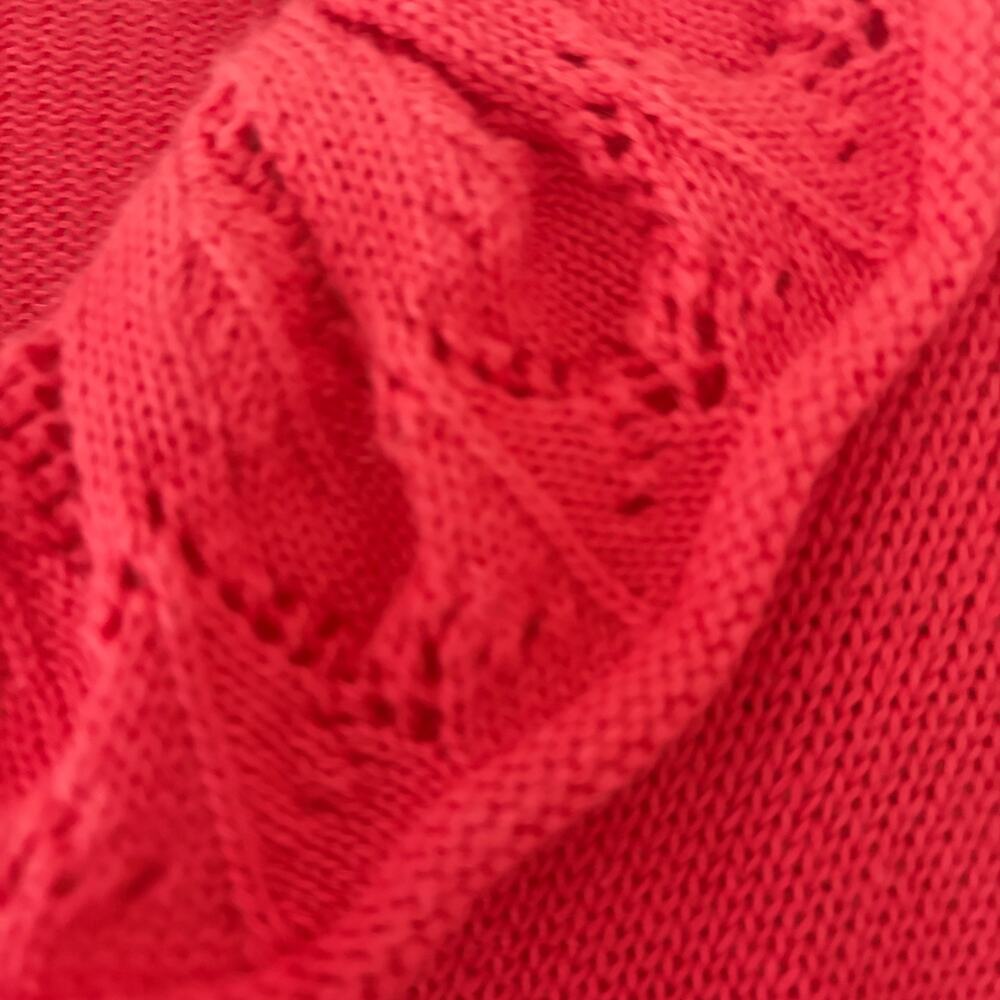 Cullinane knit cardigan Coral Pink Size Medium Vintage - Picture 5 of 6